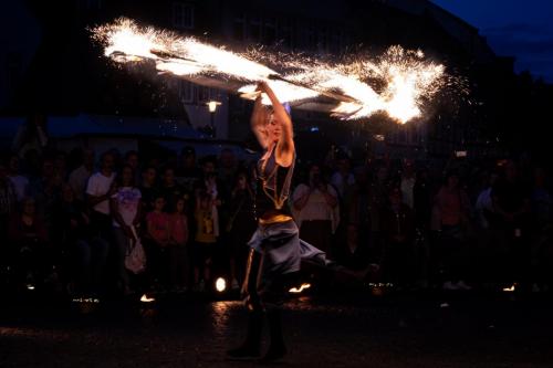 Feuershow am Untermarkt